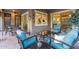 Charming covered patio with comfortable seating, perfect for outdoor relaxation and entertainment at 4876 N 207Th Ln, Buckeye, AZ 85396