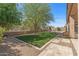 Spacious backyard with green lawn and desert landscaping at 5813 E Ashler Hills Dr, Cave Creek, AZ 85331