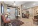 Inviting foyer with a view of the dining room and tile flooring at 5813 E Ashler Hills Dr, Cave Creek, AZ 85331