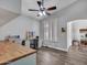 Bright office area with built-in desk space, a sewing machine, and natural light at 8654 W Melinda Ln, Peoria, AZ 85382
