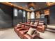 Luxurious home theater featuring plush leather seating and a high-definition projection system at 11240 E Apache Vistas Dr, Scottsdale, AZ 85262