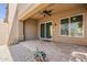 Back porch with tiled flooring, patio area with desert plants and trees at 11752 N 135Th Pl, Scottsdale, AZ 85259