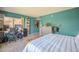 The spacious main bedroom has an ensuite bath and walk-in closet at 1562 E Gleneagle Dr, Chandler, AZ 85249