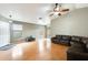 Spacious living room with vaulted ceiling, wood floors, and natural light at 20419 N 34Th St, Phoenix, AZ 85050