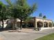 Elegant clubhouse features inviting architecture and outdoor seating, perfect for relaxation at 24816 S Golfview Dr # 46, Sun Lakes, AZ 85248