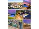 Stunning aerial view of the home showcasing its outdoor pool, green space, and surrounding neighborhood at 3125 W Desert Ln, Laveen, AZ 85339