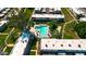 Aerial view of a residential complex featuring lush landscaping and a community pool at 3820 N 30Th St, Phoenix, AZ 85016