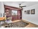 Office/bedroom with hardwood floors, ceiling fan, and unique design at 3820 N 30Th St, Phoenix, AZ 85016