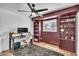 Office/bedroom with hardwood floors, ceiling fan, and plenty of light at 3820 N 30Th St, Phoenix, AZ 85016