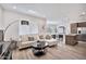 Bright living room features a comfortable couch and modern decor at 4803 S Ferric --, Mesa, AZ 85212