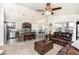 Bright living room showcases an open floor plan and a spacious kitchen island at 9333 E University Dr # 194, Mesa, AZ 85207
