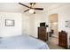 Spacious main bedroom flows into a modern ensuite bathroom at 9333 E University Dr # 194, Mesa, AZ 85207