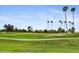 Golf course view with palms and other trees at 9717 W Marco Polo Rd, Peoria, AZ 85382