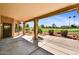 A covered patio has a golf course view at 9717 W Marco Polo Rd, Peoria, AZ 85382