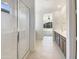 Primary bathroom with glass enclosed shower, dual sink vanity, tile flooring, and natural light at 9845 E Tahoe Ave, Mesa, AZ 85212