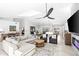 Elegant living room featuring an open floor plan with great natural light, tile floors, and modern decor at 10248 E San Salvador Dr, Scottsdale, AZ 85258
