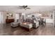 Inviting open-concept space features a living room, dining area, and modern kitchen at 1060 S Florence Dr, Mesa, AZ 85208