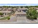 Nice aerial view shows the property, large driveways and well maintained neighborhood at 1182 E Canyon Way, Chandler, AZ 85249