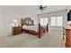 Spacious main bedroom with carpet, a large decorative bed, and bright windows at 1182 E Canyon Way, Chandler, AZ 85249