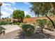 Backyard space featuring lush greenery, a shade tree, and a privacy wall at 20523 N 267Th Ln, Buckeye, AZ 85396