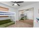 Spacious bedroom featuring bunk beds, large mirrored closet and ample natural light at 2109 W El Alba Way, Chandler, AZ 85224