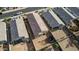 Aerial view of a single-Gathering home with a fenced yard and trampoline at 30954 W Whitton Ave, Buckeye, AZ 85396