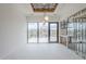 Bright dining room featuring backyard and mountain views, statement ceiling and modern lighting at 37200 N Cave Creek Rd # 1013, Scottsdale, AZ 85262
