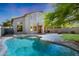 Stunning backyard oasis with a private pool, lush greenery, and patio area at 7336 E Overlook Dr, Scottsdale, AZ 85255