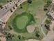 Overhead view of a gorgeous green on the golf course at 9847 E Michigan Ave, Sun Lakes, AZ 85248