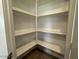 Walk-in pantry with shelving for storing food and kitchen supplies at 15773 W Beryl Ave, Waddell, AZ 85355
