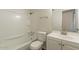 Clean bathroom featuring a tub-shower combo and a modern vanity with a sink at 3441 W Sweetwater Ave, Phoenix, AZ 85029