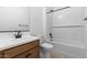 Clean bathroom featuring a vanity with modern fixtures and a tiled shower/tub combination at 37805 W Santa Maria St, Maricopa, AZ 85138