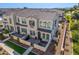 Aerial view of a home featuring a gated front patio and red-tiled roof at 4077 S Sabrina Dr # 14, Chandler, AZ 85248