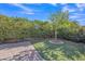 Landscaped backyard with artificial turf, trees, shrubs and brick pavers at 515 W Smoke Tree Rd, Gilbert, AZ 85233