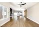 Hardwood floor, spacious living space with open concept floor plan and contemporary design at 6174 E Janice Way, Scottsdale, AZ 85254