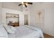 Bedroom featuring vaulted ceilings and a closet for storing personal belongings at 1101 N Peppertree Dr, Gilbert, AZ 85234