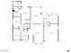 Detailed floor plan illustrating the layout of the home, including bedrooms, bathrooms, and living spaces at 1101 N Peppertree Dr, Gilbert, AZ 85234