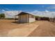 Exterior view of a well-maintained outbuilding, perfect for storage or a workshop at 15202 N 71St Dr, Peoria, AZ 85381