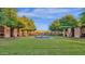 Lush community green area with a tranquil water fountain and plenty of room to relax at 18438 N 96Th Way, Scottsdale, AZ 85255