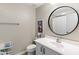 Clean bathroom with modern toilet and vanity, and decorative bathroom decor at 2118 W Hunter Ct # 136, Phoenix, AZ 85085