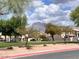 Picturesque street view with lush landscaping, mountain backdrop and well-maintained homes in the neighborhood at 2181 E 27Th Ave, Apache Junction, AZ 85119