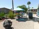 Inviting backyard features gravel groundcover, various plants, and outdoor seating at 2400 E Baseline Ave # 153, Apache Junction, AZ 85119