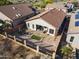 Aerial view of a private backyard featuring a patio, seating area, and low-maintenance landscaping at 26743 N 65Th Dr, Phoenix, AZ 85083