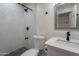 Well-appointed bathroom featuring modern fixtures and updated shower at 2714 E Valencia Dr, Phoenix, AZ 85042