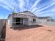 New construction of backyard with scaffolding and ThermalStar wrap, plus a view of adjacent house at 4344 E Brook Lynn Pl, San Tan Valley, AZ 85140
