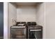 Laundry room with modern stainless steel appliances at 510 E Fremont Dr, Tempe, AZ 85282