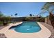 Beautiful pool area with mature palm trees, perfect for relaxation and entertaining at 510 E Fremont Dr, Tempe, AZ 85282