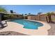 Inviting pool area with mature palm trees creates a serene outdoor oasis at 510 E Fremont Dr, Tempe, AZ 85282