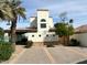 Community clubhouse featuring unique architectural details, offering a stylish and welcoming space for residents at 700 N Dobson Rd # 54, Chandler, AZ 85224