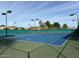 Well-maintained blue tennis courts within the community, perfect for recreational play and fitness activities at 700 N Dobson Rd # 54, Chandler, AZ 85224